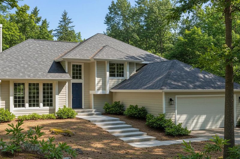 House Blueprint - Traditional Exterior - Front Elevation Plan #90-402