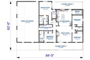 Barndominium Style House Plan - 4 Beds 3 Baths 2519 Sq/Ft Plan #44-282 