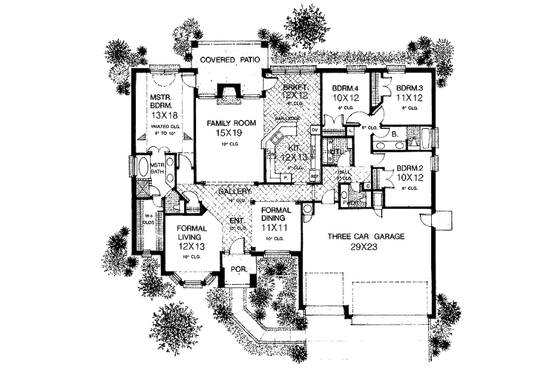 Floor Plan - Main Floor for European House Plan #310-815 - 4 bed, 2.5 bath