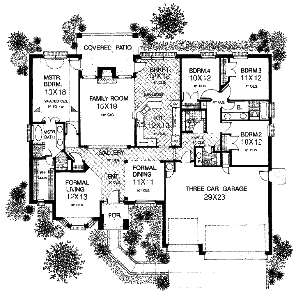 Dream House Plan - European Floor Plan - Main Floor Plan #310-815