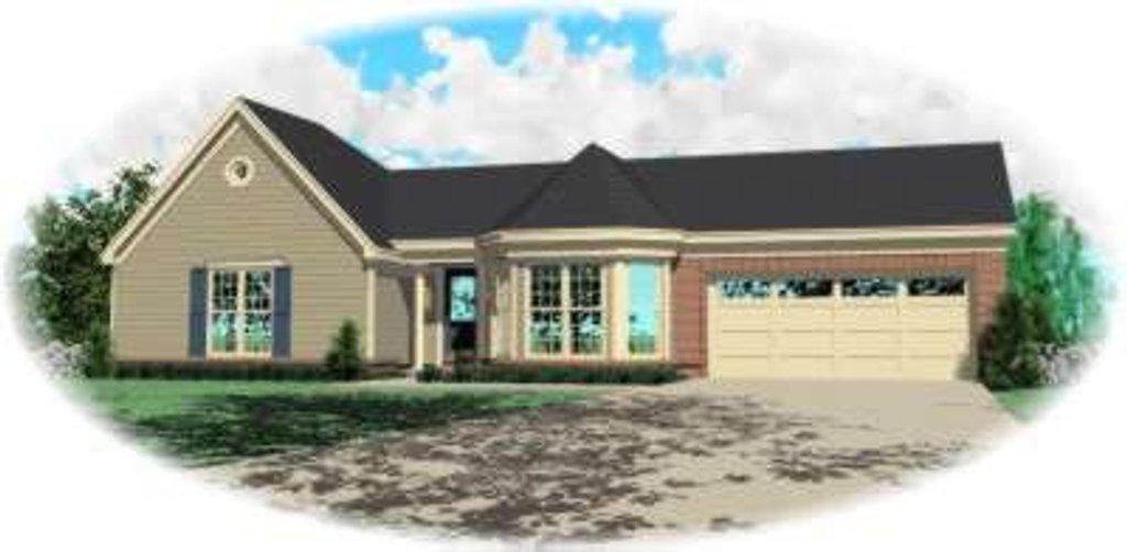 Exterior - Front Elevation 2 for Traditional House Plan #81-1432 - 3 bed, 2 bath