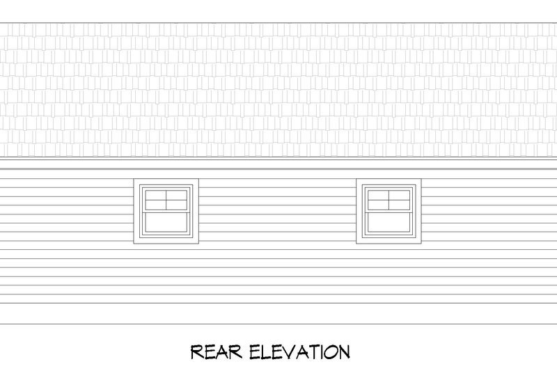 House Plan Design - Exterior - Rear Elevation for Country House Plan #932-1424 - 2 bed, 2 bath