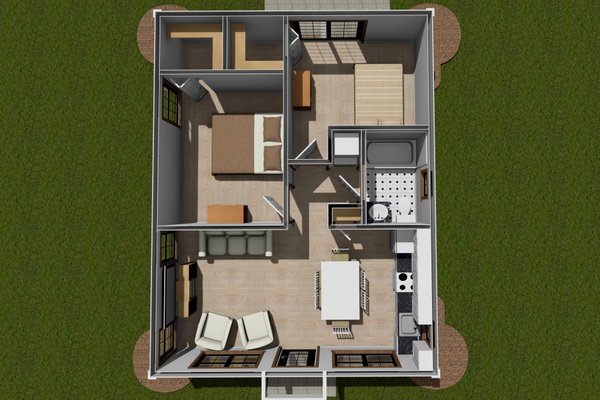 Cottage Floor Plan - Main Floor Plan #513-2235