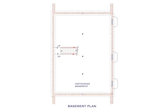 Floor Plan - Other Floor for Cottage House Plan #3-346 - 3 bed, 2 bath