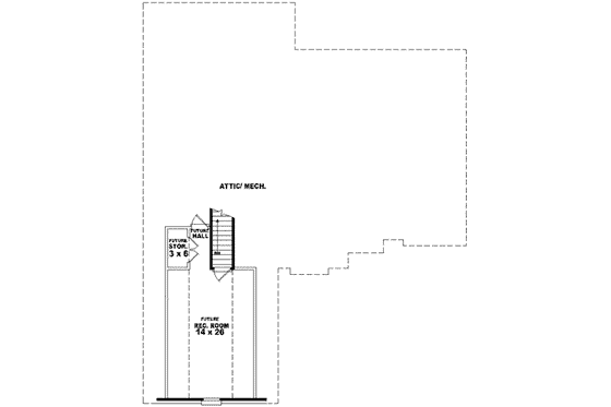 Floor Plan - Other Floor for European House Plan #81-1005 - 3 bed, 2 bath