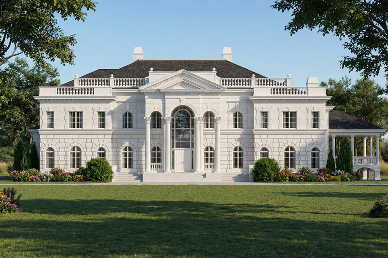 Home Plan - Exterior - Front Elevation 3 for European House Plan #119-178 - 5 bed, 7.5 bath