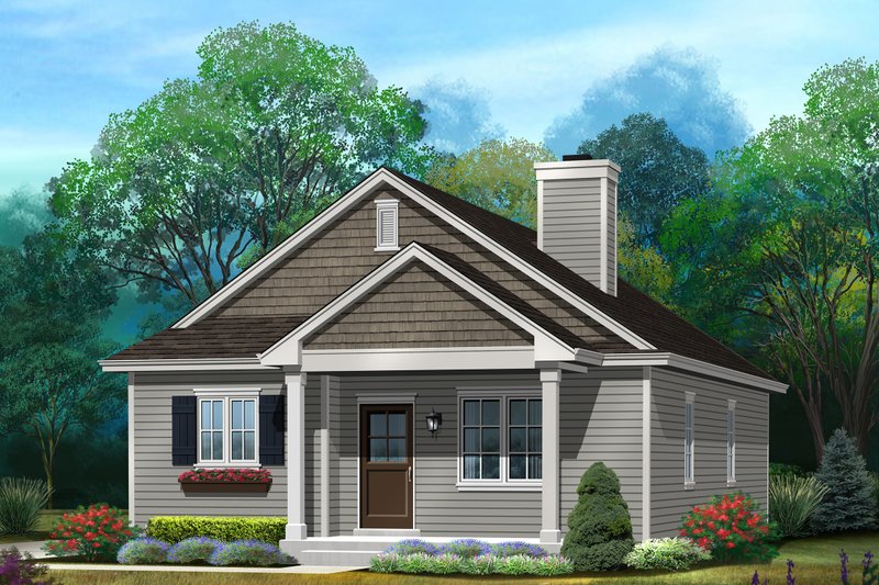 House Blueprint - Ranch Exterior - Front Elevation Plan #22-615