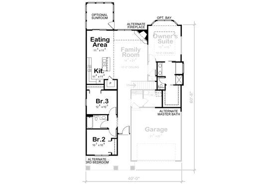 Floor Plan - Other Floor for Craftsman House Plan #20-2390 - 2 bed, 2 bath