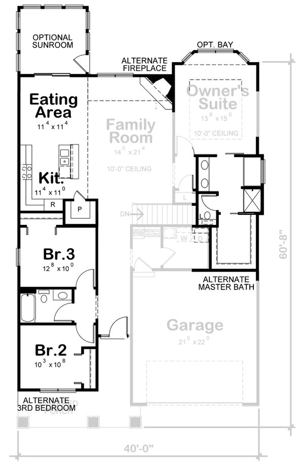 Craftsman Floor Plan - Other Floor Plan #20-2390