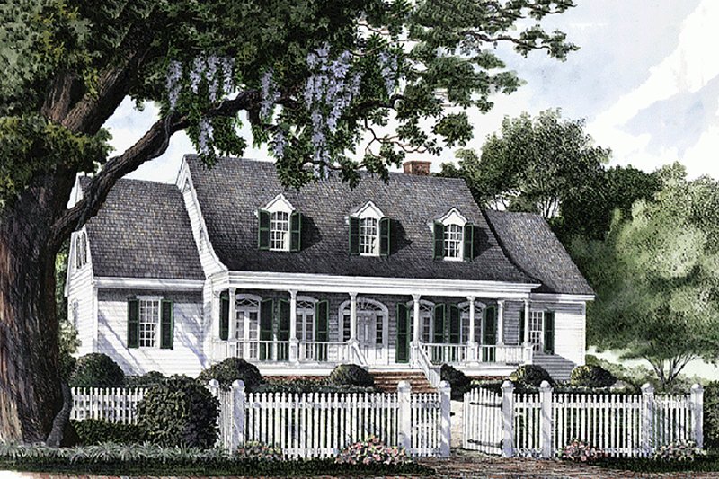 House Blueprint - Country Exterior - Front Elevation Plan #137-143