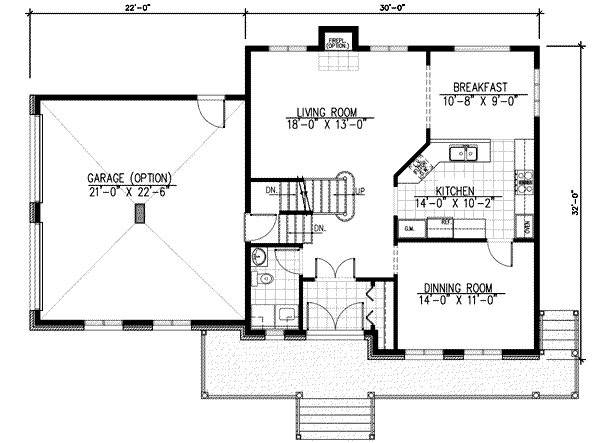 Traditional Floor Plan - Main Floor Plan #138-109