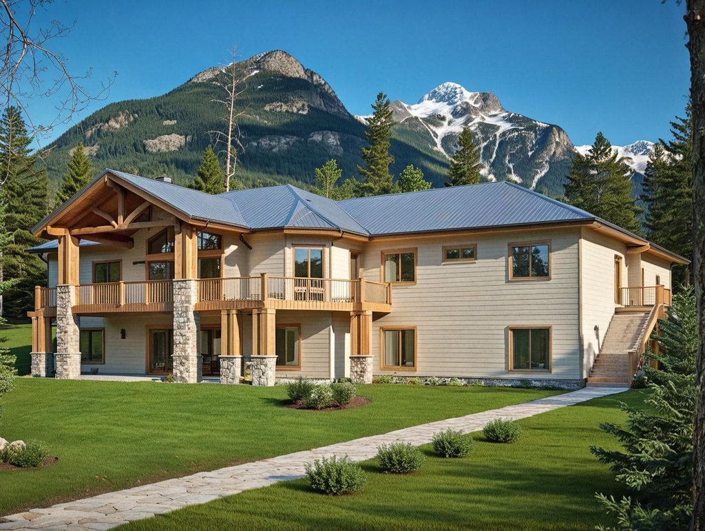 Exterior - Rear Elevation for Traditional House Plan #117-390 - 3 bed, 3.5 bath