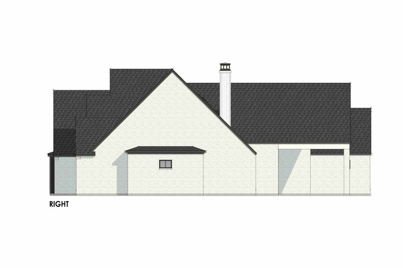 House Design - Exterior - Other Elevation 1 for European House Plan #1096-54 - 4 bed, 3.5 bath