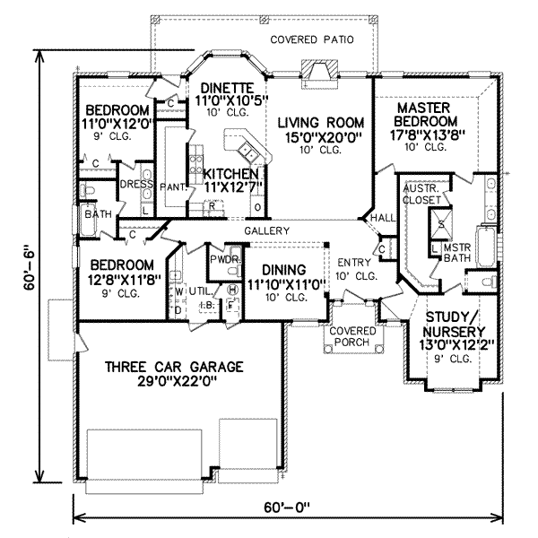 Traditional Floor Plan - Main Floor Plan #65-332