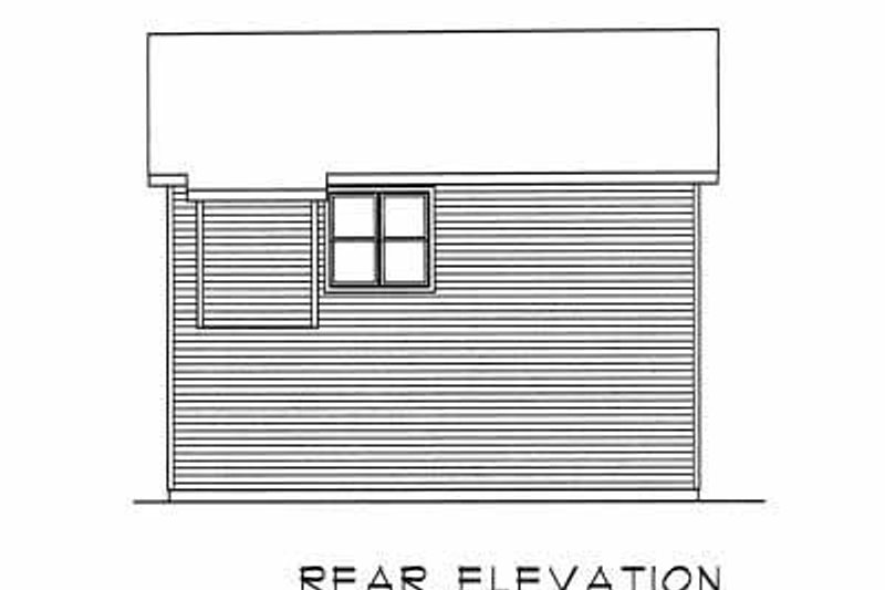 House Plan Design - Exterior - Rear Elevation for Traditional House Plan #22-401 - 1 bed, 1 bath