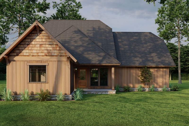 House Blueprint - Exterior - Rear Elevation 1 for European House Plan #17-2260 - 3 bed, 2.5 bath