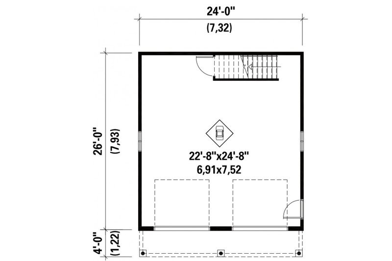 Home Plan - Floor Plan - Main Floor for Traditional House Plan #25-4872, 0 bath