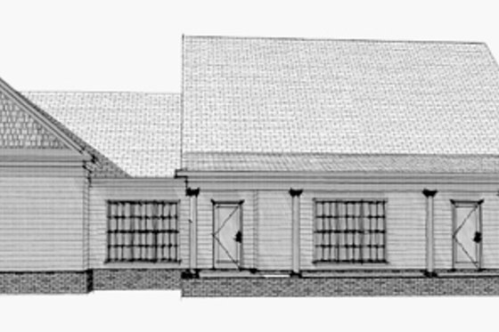 Exterior - Rear Elevation for Country House Plan #63-208 - 4 bed, 3 bath