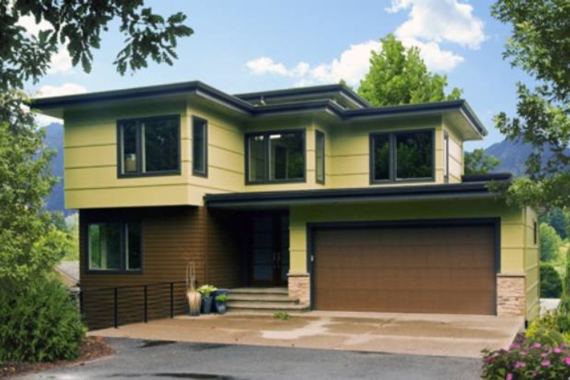 Dream House Plan - Modern Exterior - Front Elevation Plan #48-534