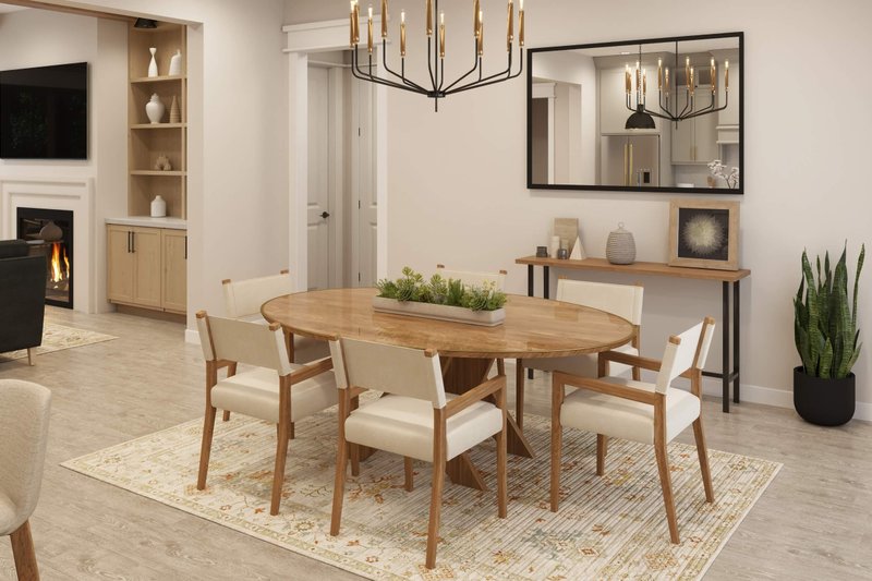 Architectural House Design - Interior - Dining Room for Farmhouse House Plan #430-379 - 4 bed, 3.5 bath