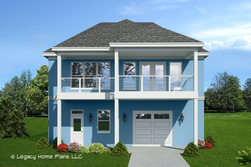 Dream House Plan - Exterior - Front Elevation 3 for Southern House Plan #932-581 - 1 bed, 1.5 bath
