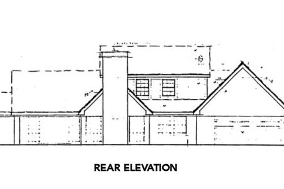 Exterior - Rear Elevation for European House Plan #312-766 - 3 bed, 3 bath