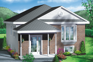 Exterior - Front Elevation Plan #25-1034