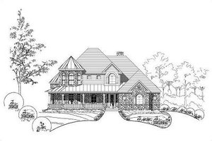 Colonial Exterior - Front Elevation Plan #411-558