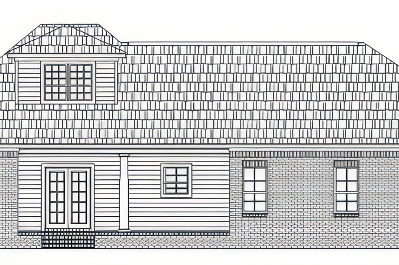 House Blueprint - Exterior - Rear Elevation for Country House Plan #21-651 - 3 bed, 2 bath