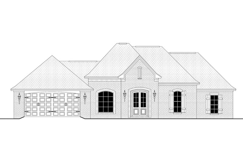Architectural House Design - Exterior - Front Elevation 4 for European House Plan #430-74 - 4 bed, 2 bath