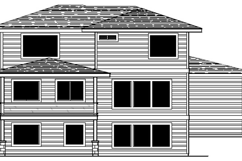 Dream House Plan - Exterior - Rear Elevation for Contemporary House Plan #112-193 - 6 bed, 3.5 bath