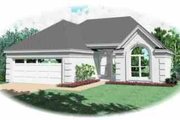 European Style House Plan - 3 Beds 2 Baths 1320 Sq/Ft Plan #81-174 