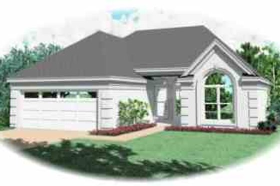 Exterior - Front Elevation for European House Plan #81-174 - 3 bed, 2 bath