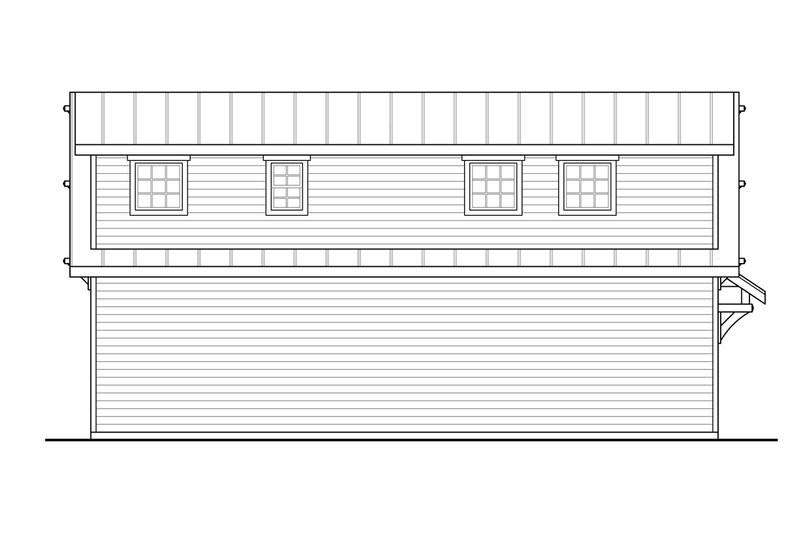 House Blueprint - Exterior - Other Elevation for Craftsman House Plan #124-1222, 1 bath