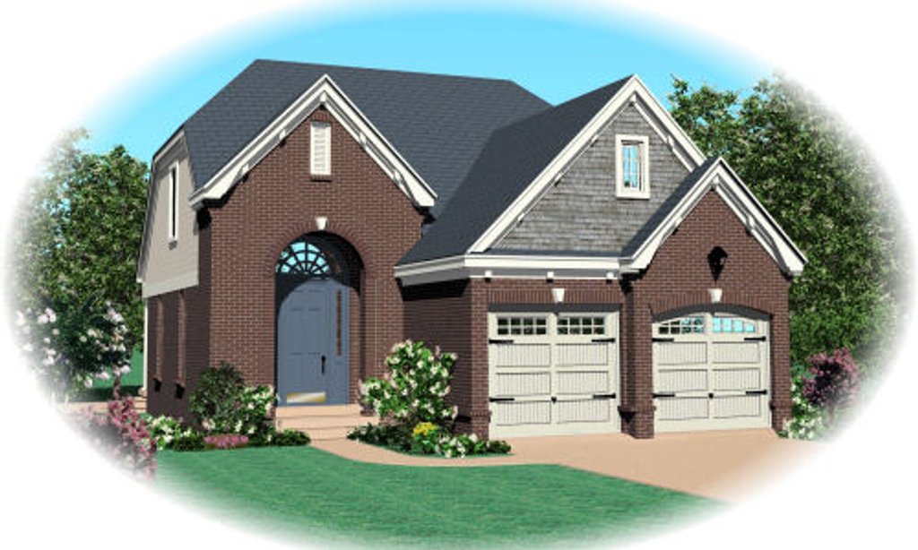 Exterior - Front Elevation 2 for Traditional House Plan #81-13616 - 3 bed, 2.5 bath