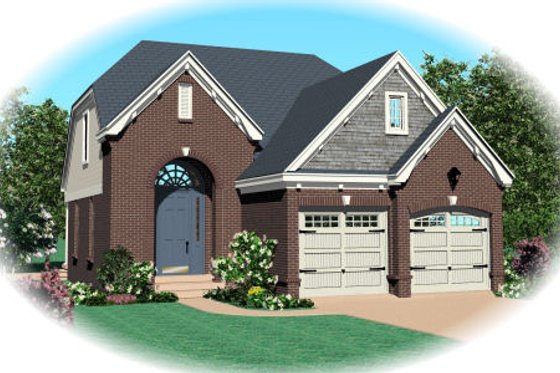Exterior - Front Elevation for Traditional House Plan #81-13616 - 3 bed, 2.5 bath