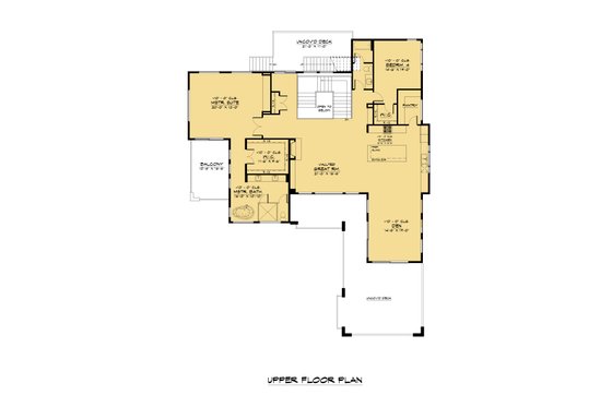 Floor Plan - Upper Floor for Contemporary House Plan #1066-216 - 5 bed, 5 bath