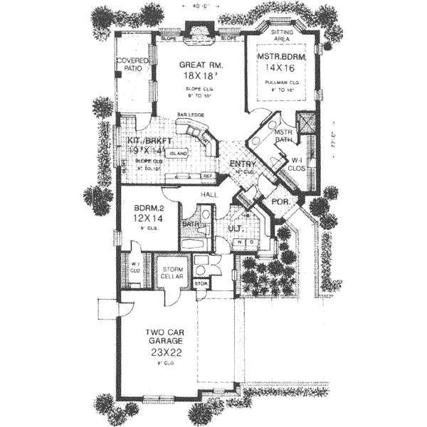Tudor Floor Plan - Main Floor Plan #310-480
