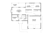 European Style House Plan - 3 Beds 2 Baths 1931 Sq/Ft Plan #18-9034 