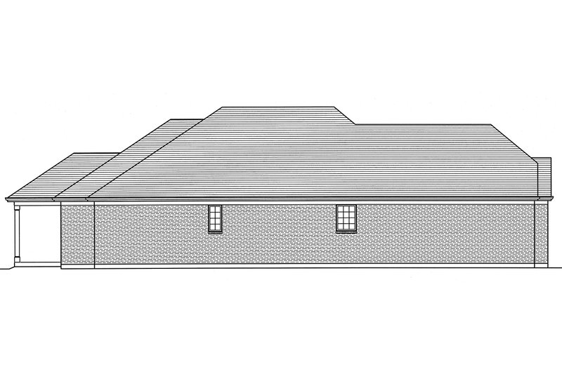 Dream House Plan - Left Side Elevation