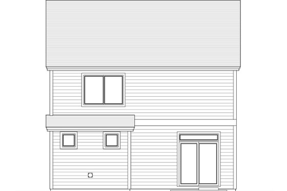 Exterior - Rear Elevation for Craftsman House Plan #53-538 - 4 bed, 2.5 bath