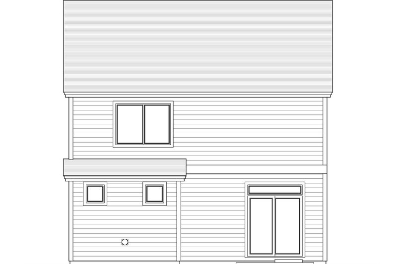 Home Plan - Exterior - Rear Elevation for Craftsman House Plan #53-538 - 4 bed, 2.5 bath