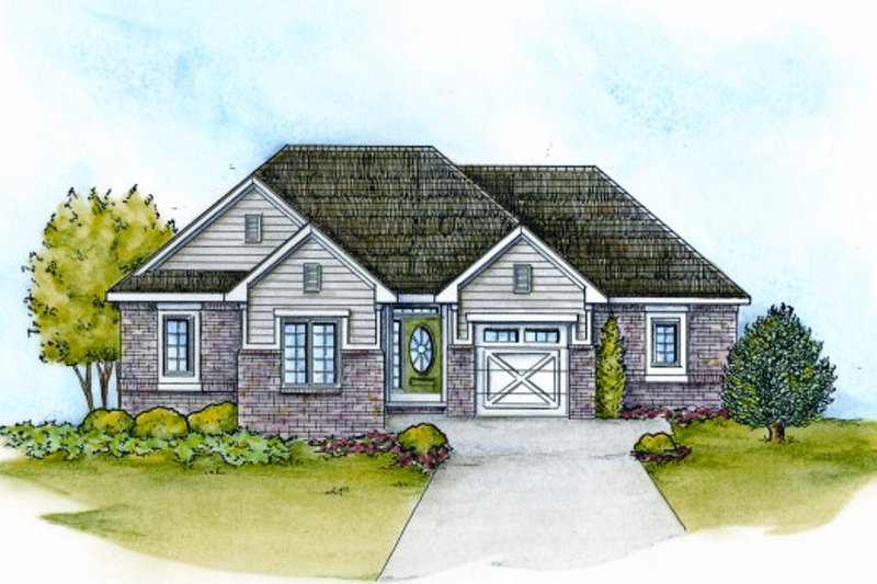 Home Plan - Traditional Exterior - Front Elevation Plan #20-2108