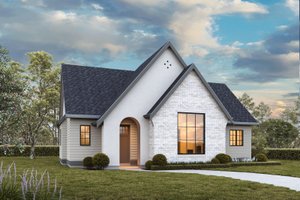 European Exterior - Front Elevation Plan #1114-27