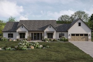 Exterior - Front Elevation 3 for Farmhouse House Plan #455-735 - 3 bed, 2.5 bath