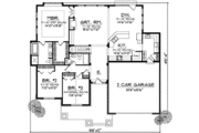 Ranch Style House Plan - 3 Beds 2 Baths 1844 Sq/Ft Plan #70-681 