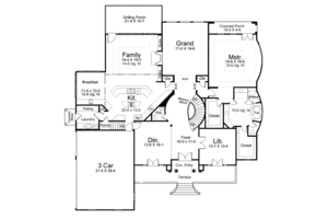 Classical Floor Plan - Main Floor Plan #119-113