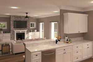 Interior - Kitchen for Farmhouse House Plan #44-233 - 2 bed, 1 bath