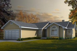 House Design - Exterior - Front Elevation for Traditional House Plan #91-106 - 3 bed, 2 bath