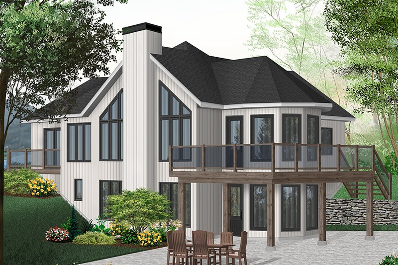 Home Plan - Modern Exterior - Rear Elevation Plan #23-605